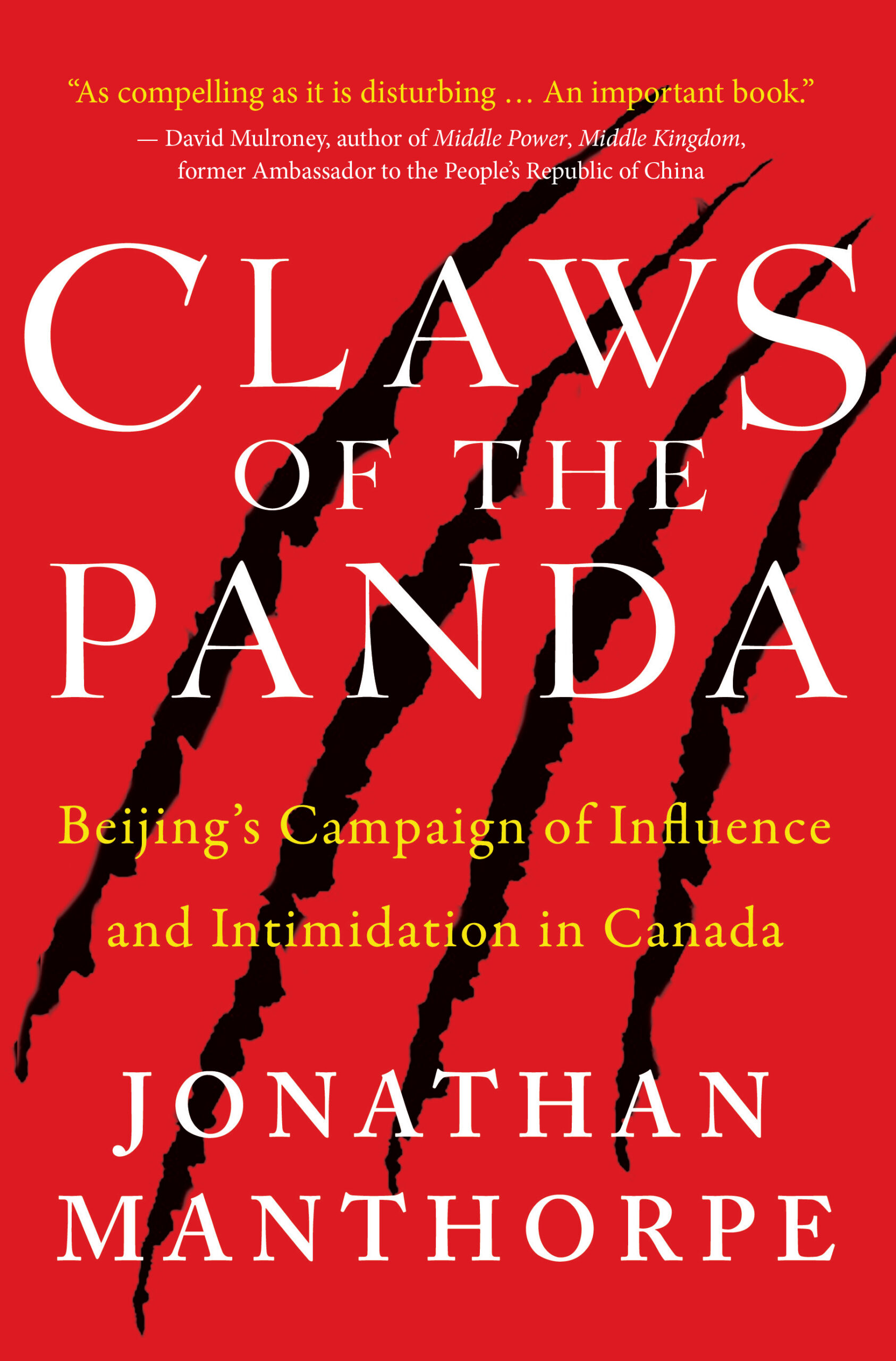Manthorpe, Jonathan - CLAWS OF THE PANDA COVER FINAL cover