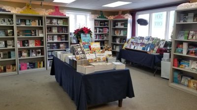 Breakwater Books shop at Christmas