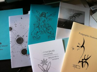 A selection of above/ground press chapbook covers