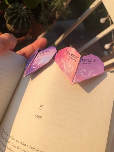Dearest Friend origami bookmark