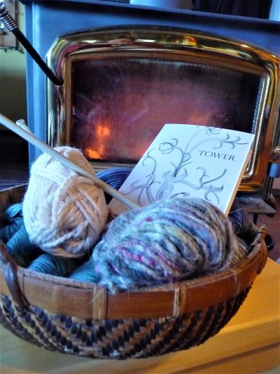 Tower book in a knitting basket
