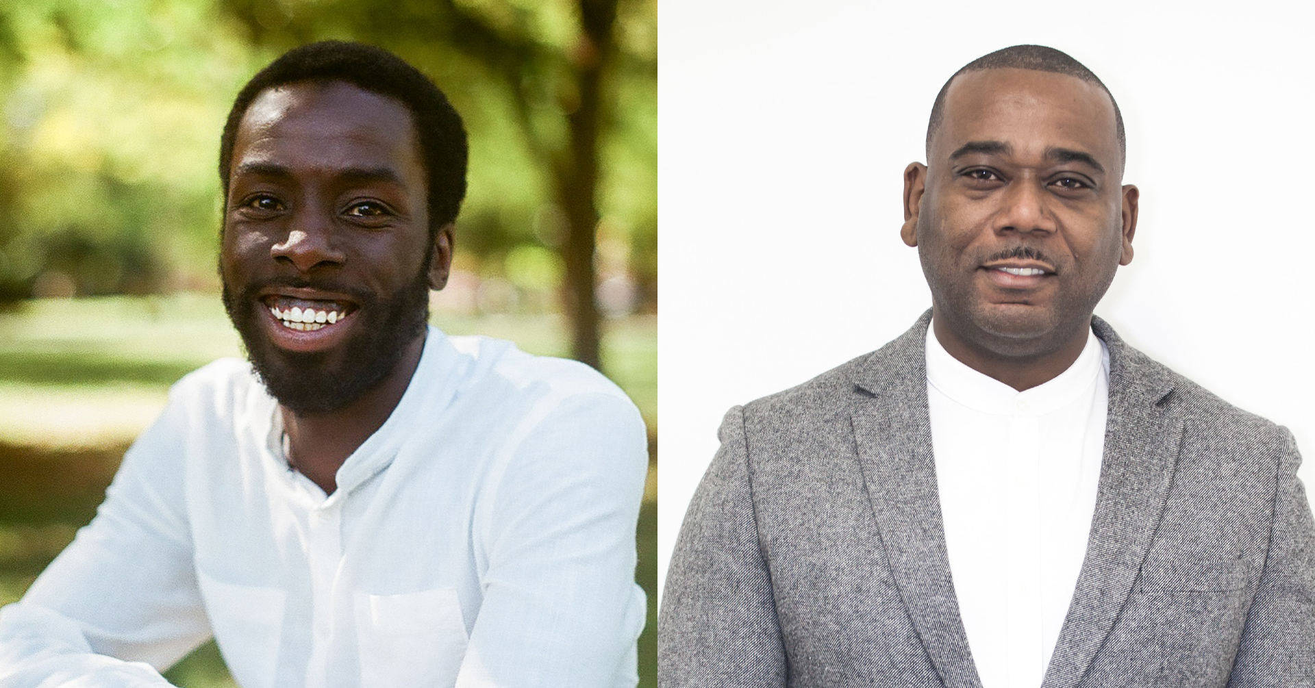 Headshots of Desmond Cole and Lee Lawrence