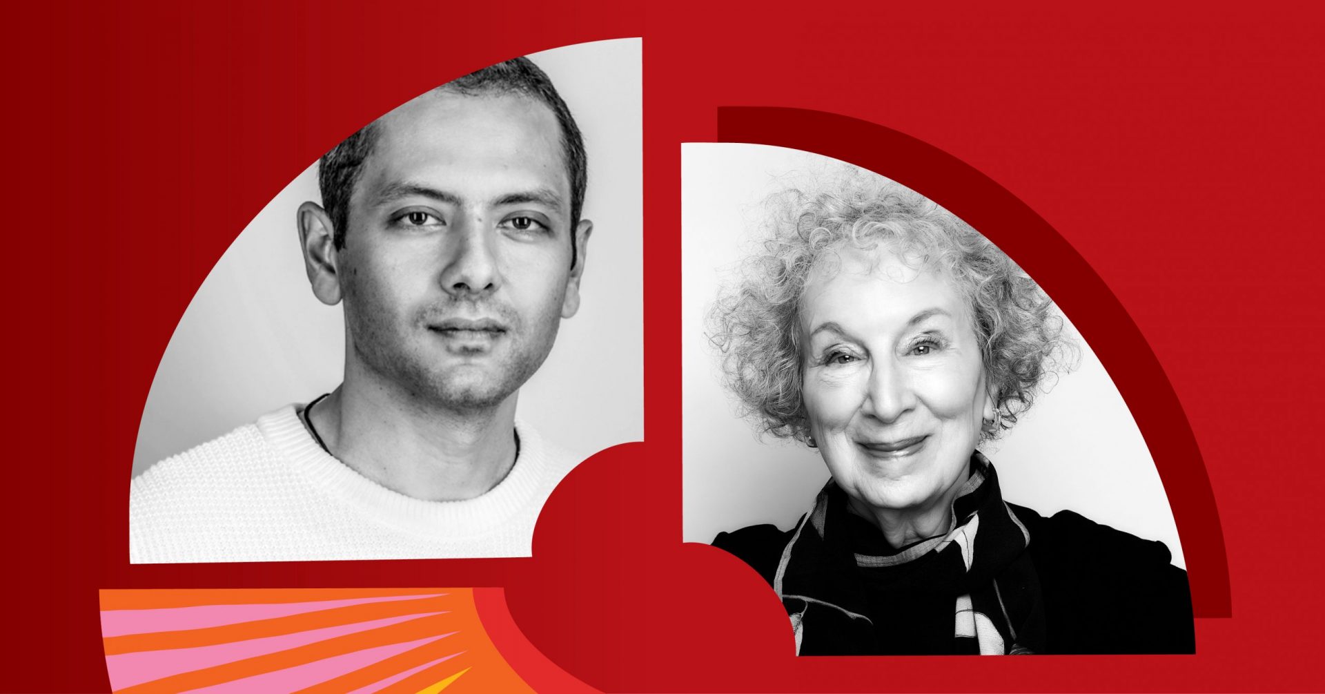 Omar El Akkad and Margaret Atwood event banner