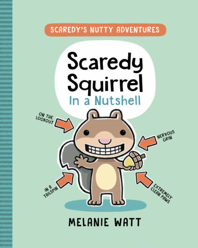 Scaredy Squirrel in a Nutshell by Mélanie Watt, 2021