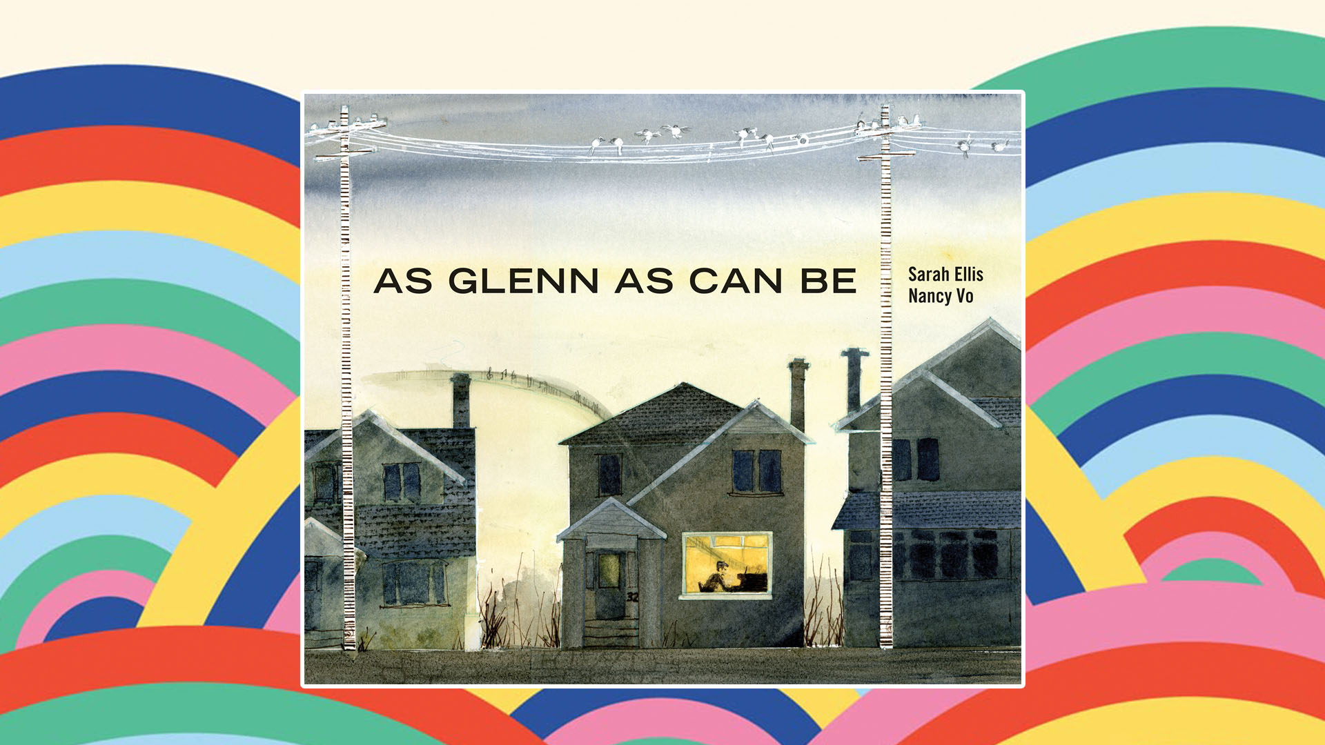 As Glenn As Glenn Could Be book cover on a background with lots of rainbows