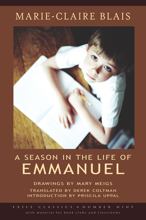 Marie-Claire Blais' A Season in the Life of Emmanuel book cover