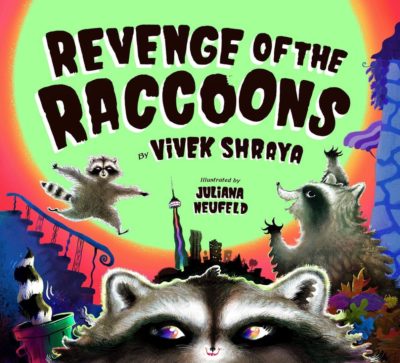 Vivek Shraya's Revenge of the Racoons book covers