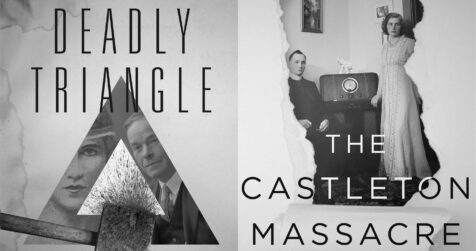 The book covers of Deadly Triangle and The Castleton Massacre side by side