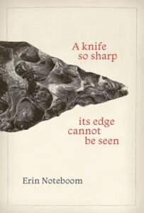 Book cover for A Knife So Sharp Its Edge Cannot Be Seen by Erin Noteboom