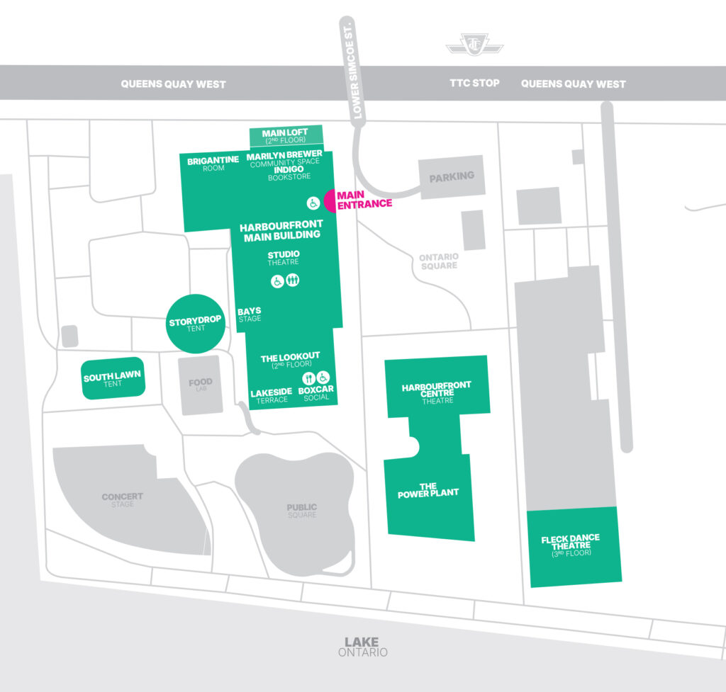 2024 Toronto International Festival of Authors map